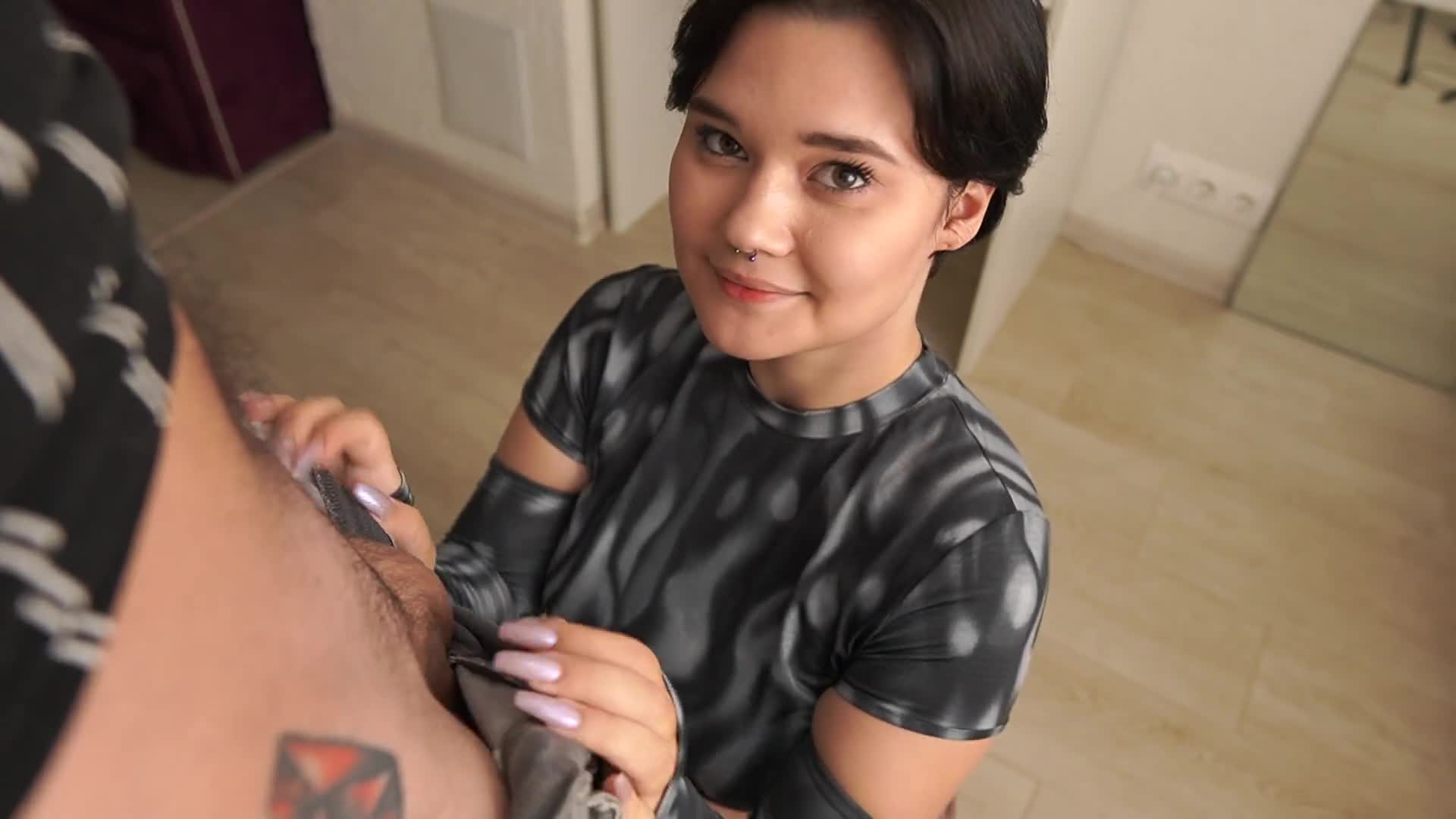 93 Drool on her breasts while sucking